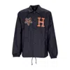 Huf Coach Jacket Men's Split Coaches Jacket X Thrasher Black In Black