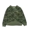 Huf Contra Mockneck Po Hoodie Women's Hoodie In Green Camo