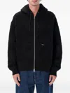 Huf Brushed Fleece Jacket With Kangaroo Pockets In Black