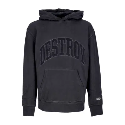 Huf Destroy Rebuild Fader Hoodie Gun Metal Men's Hoodie