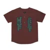 Huf Eggplant Men's Team Baseball Jersey Buttons Jacket In Eggplant