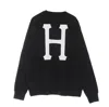 Huf Essentials Classic H Crew Black Men's Crewneck Sweatshirt In Black