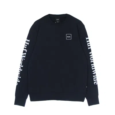 Huf Essentials Domestic Crew Men's Crew Neck Sweatshirt Navy Blazer In Blue