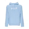 Huf Essentials Og Logo Men's Hoodie P/o Hoodie Light Blue In Blue
