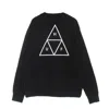 Huf Essentials Tt Crew Men's Crew Neck Sweatshirt Black In Black