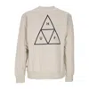 Huf Essentials Tt Crew Sand Men's Crewneck Sweatshirt In Sand