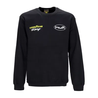 Huf F1 Crewneck Men's Sweatshirt X Goodyear Black