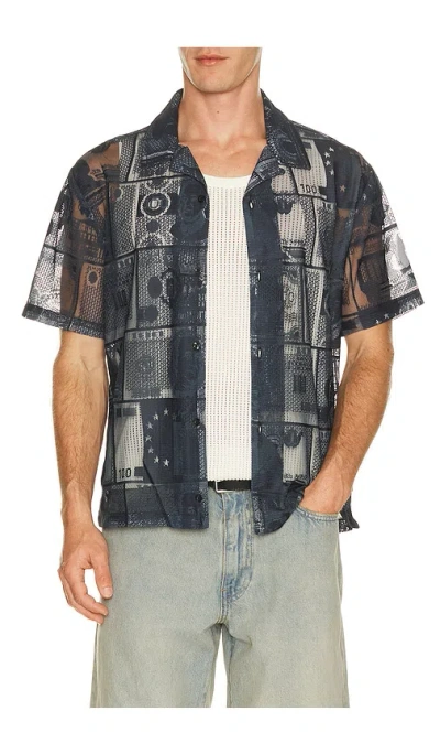 Huf Global Currency Lace Shirt In Gray