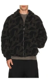 Huf H Star Repeat High Pile Jacket In Black