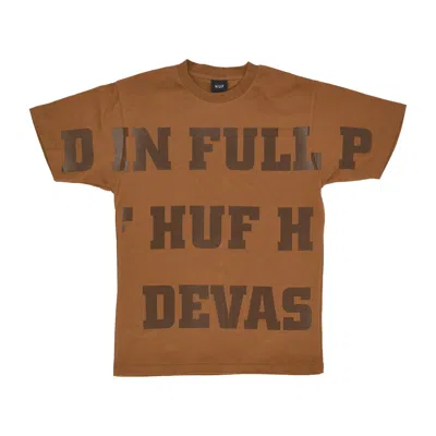Huf Live Large Tee Rubber Men's T-shirt In Brown