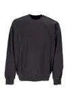 Huf Man Mason Crewneck Fleece Washed Black In Washed Black