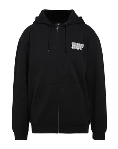 Huf Man Sweatshirt Black Size Xl Cotton, Polyester