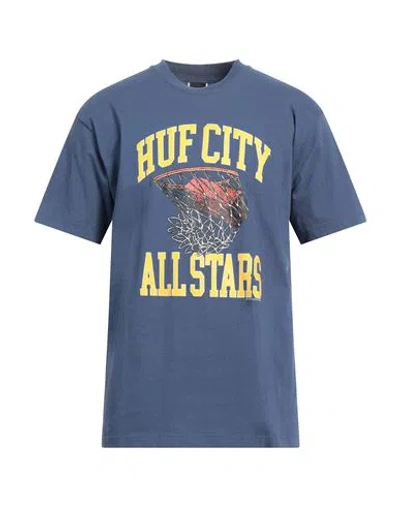 Huf Man T-shirt Blue Size Xl Cotton