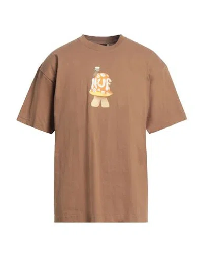 Huf Man T-shirt Brown Size Xl Cotton