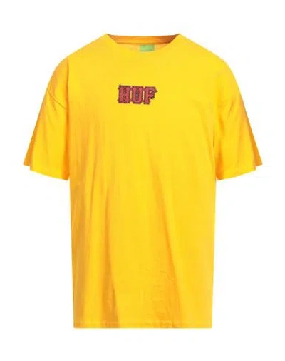 Huf Man T-shirt Orange Size Xl Cotton