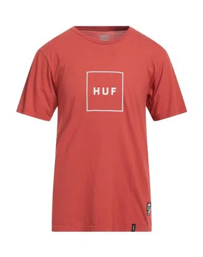 Huf Man T-shirt Rust Size L Cotton In Red