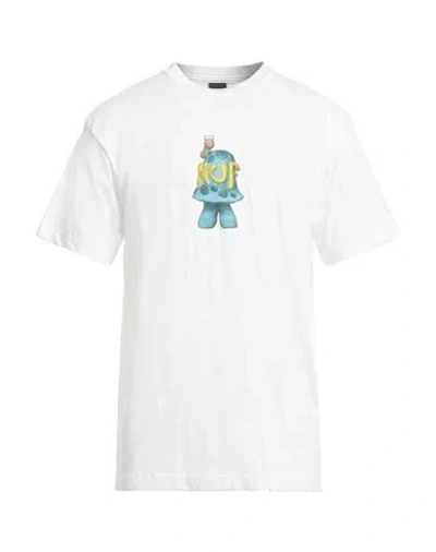Huf Man T-shirt White Size L Cotton
