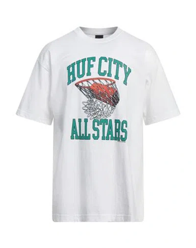 Huf Man T-shirt White Size Xl Cotton