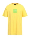 Huf Man T-shirt Yellow Size L Cotton In Yellow