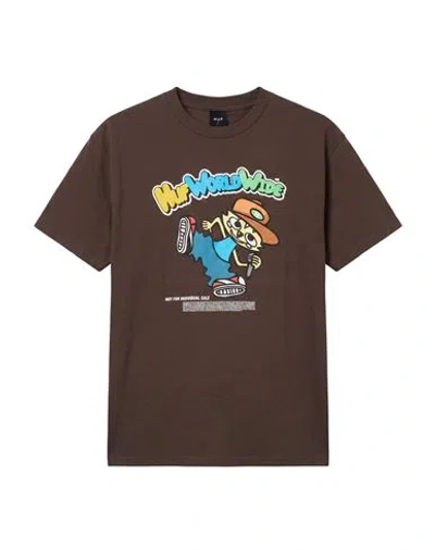 Huf Man T-shirt Brown Size L Cotton