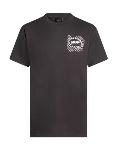 Huf Man T-shirt Charcoal Size L Cotton In Gray