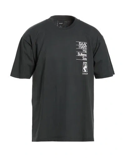 Huf Man T-shirt Charcoal Size Xl Cotton In Gray