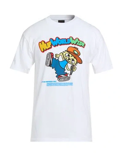 Huf Man T-shirt White Size L Cotton