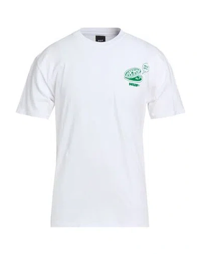 Huf Man T-shirt White Size L Cotton