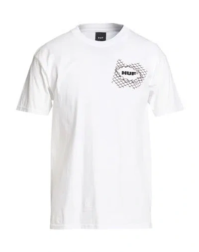 Huf Man T-shirt White Size Xl Cotton