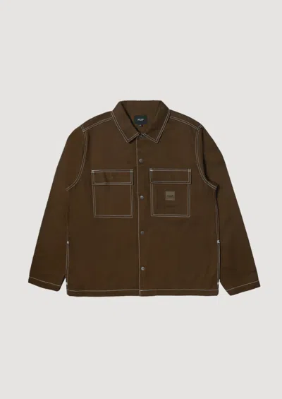 Huf Mason Shacket In Brown