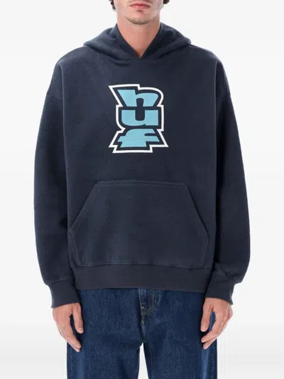 Huf Megablast Reverse Fleece Hoodie In Blue