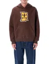 Huf Megablast Reverse Fleece Hoodie In Brown