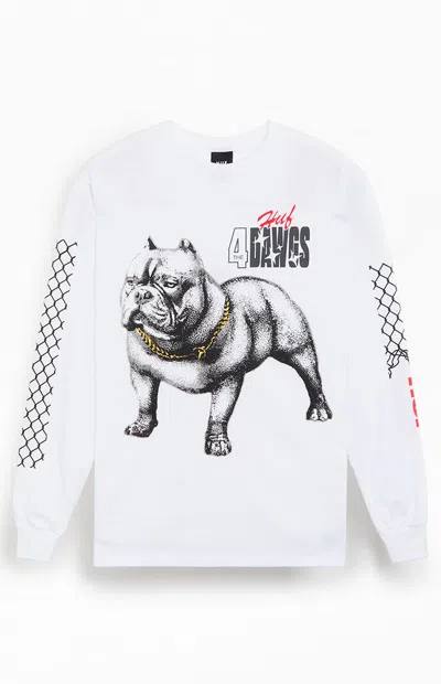 Huf Men's 4 The Dawgs Long Sleeve T-shirt In White