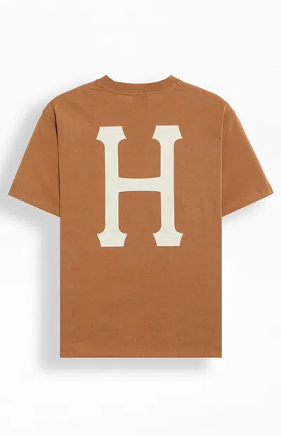 Huf Men's Classic H T-shirt In Brown