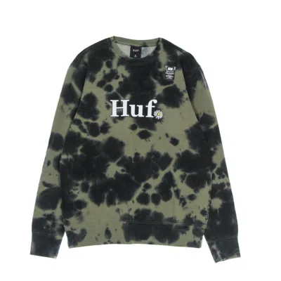 Huf Men's Crew Neck Sweatshirt In Bloom Crew Olive