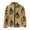 Huf Men's Flamin Zip Sherpa Fleece Oatmeal Bear In Oatmeal