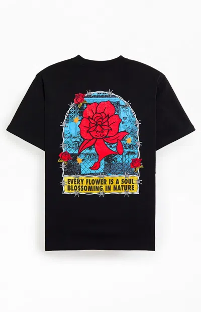 Huf Men's Flower District Boxy T-shirt In Black