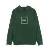 Huf Men's Hooded Sweatshirt Box Logo Dark Green In Green