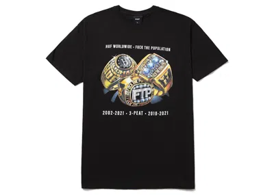 Pre-owned Huf Men's  X Ftp 3 Peat T-shirt In Black