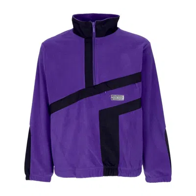 Huf Men's Range Quarter Zip Polar Fleece Purple Turtleneck Sweatshirt
