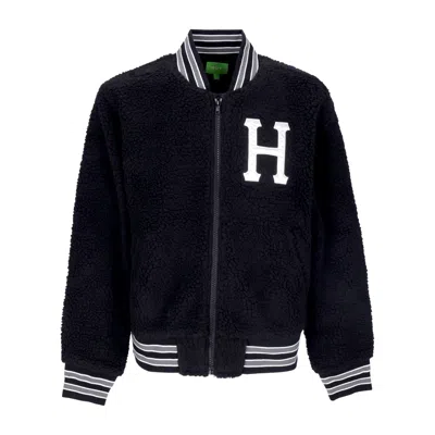 Huf Men's Sherpa Varsity Jacket Black