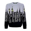 Huf Men's Skyline Crew Sweater Light Blue In Light Blue