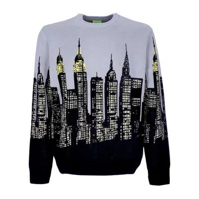 Huf Men's Skyline Crew Sweater Light Blue