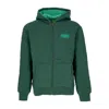 Huf Men's Workman Quilted Full Zip Hoodie Forest Green In Forest Green