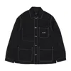 Huf Men's Workwear Jacket Contrast Nylon Chore Jacket Black In Black