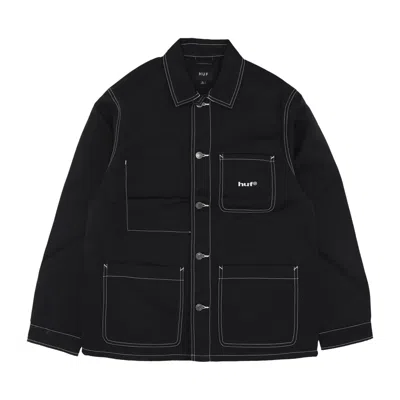 Huf Men's Workwear Jacket Contrast Nylon Chore Jacket Black