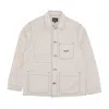 Huf Men's Workwear Jacket Contrast Nylon Chore Jacket Cream In Cream