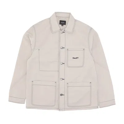 Huf Men's Workwear Jacket Contrast Nylon Chore Jacket Cream