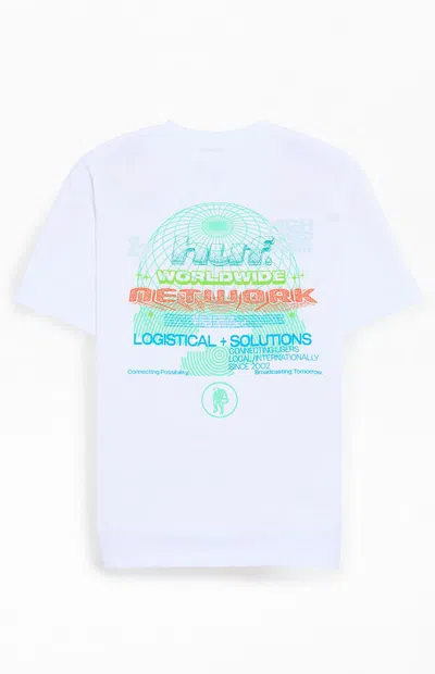 Huf Men's Worldwide Network Boxy T-shirt In White