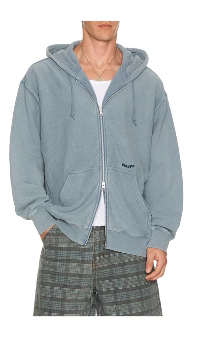 Huf Pacific Wash Full Zip Hoodie In Gray